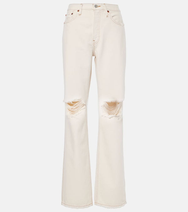 Re/Done Relaxed Long distressed high-rise jeans