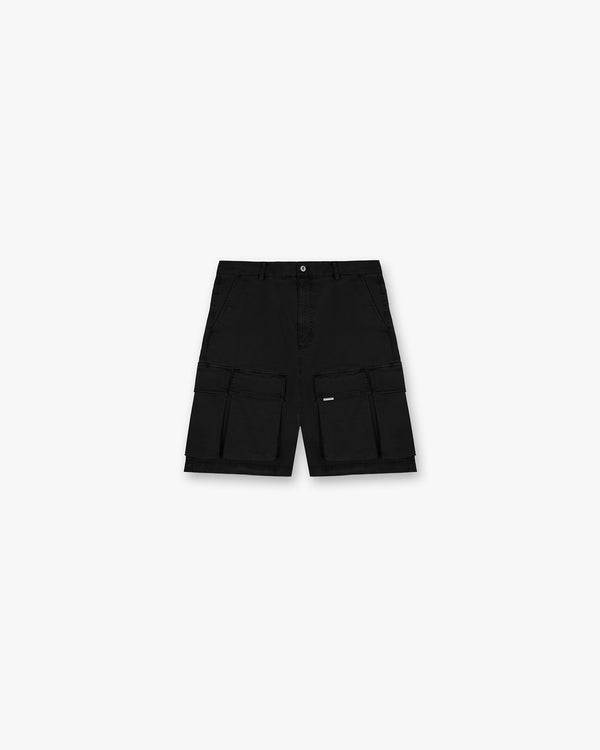 Represent Baggy Cotton Cargo Short Black