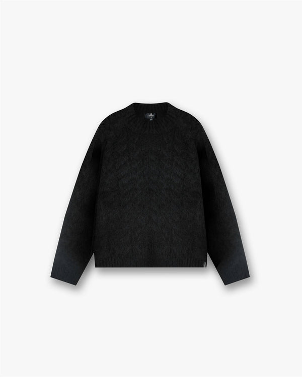 Represent Cable Knit Sweater Jet Black