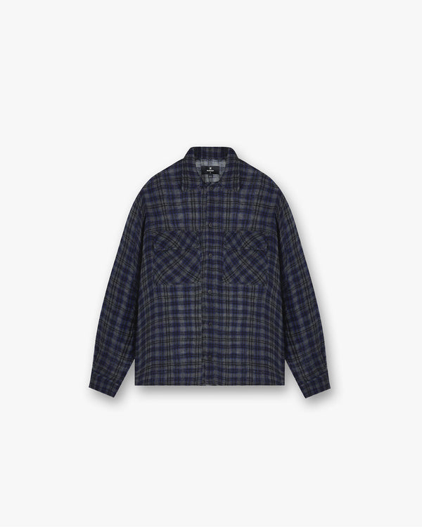 Represent Check Flannel Shirt Blue Check Blue