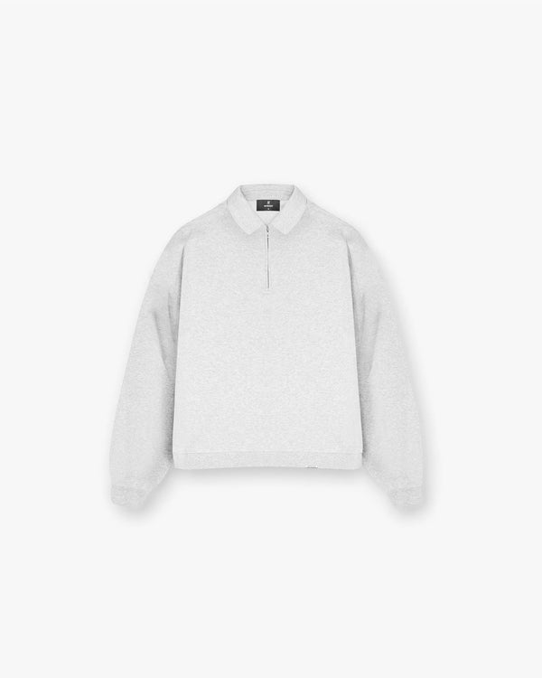 Represent Initial Boxy Quarter Zip Ice Grey Marl Grey