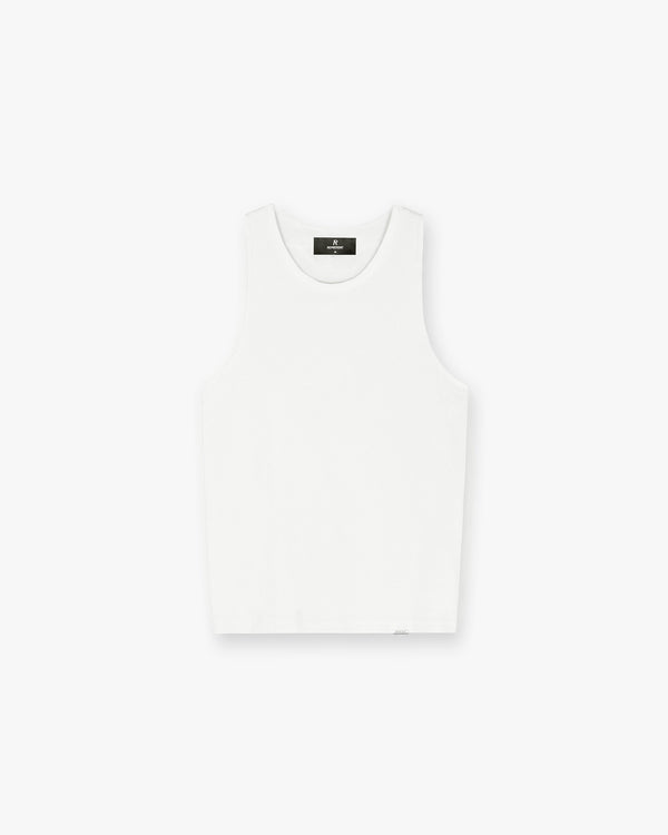 Represent Initial Rib Vest Flat White