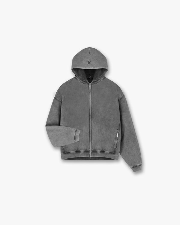 Represent Initial Zip Hoodie Vintage Grey