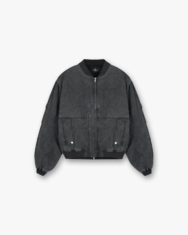 Represent Inset Sleeve Bomber Stained Black