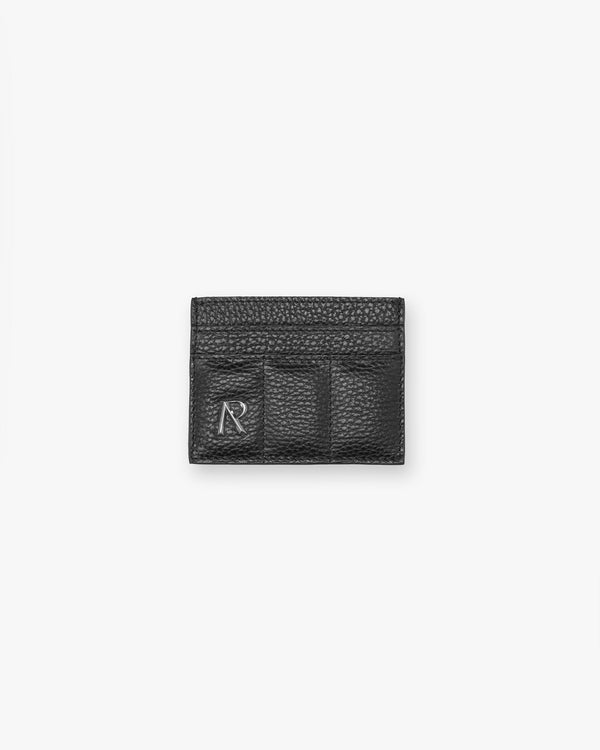 Represent Leather Quilted Cardholder Jet Black