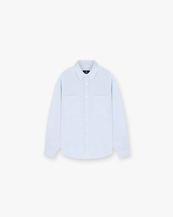 Represent Long Sleeve Pinstripe Shirt Baby Blue