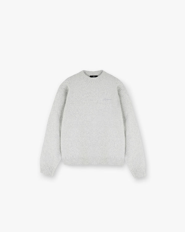 Represent Marled Knit Jumper Ice Grey Marl Grey