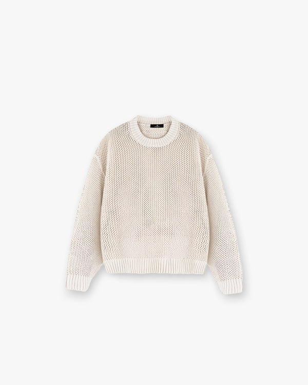 Represent Open Gauge Knit Sweater Off White