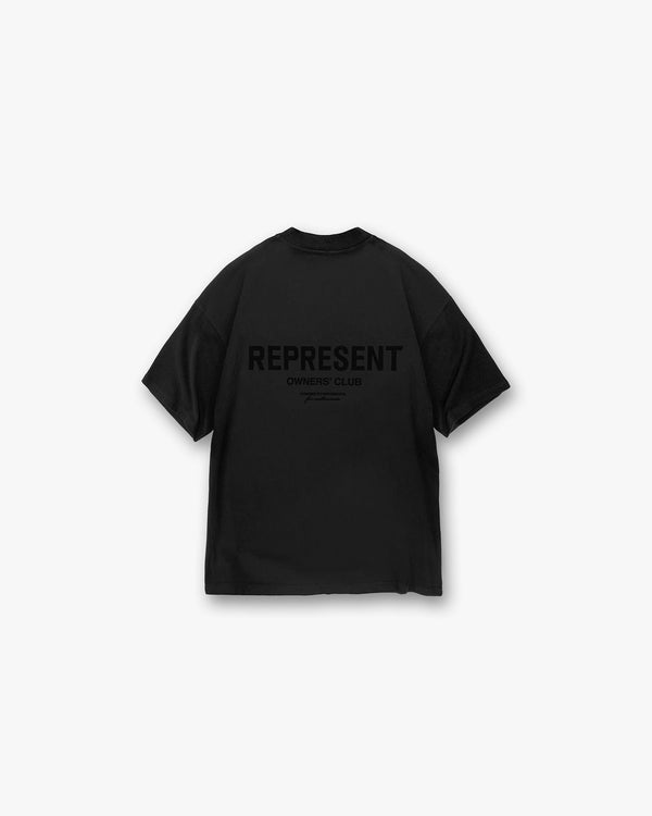 Represent Owners Club Flocked T-Shirt Black