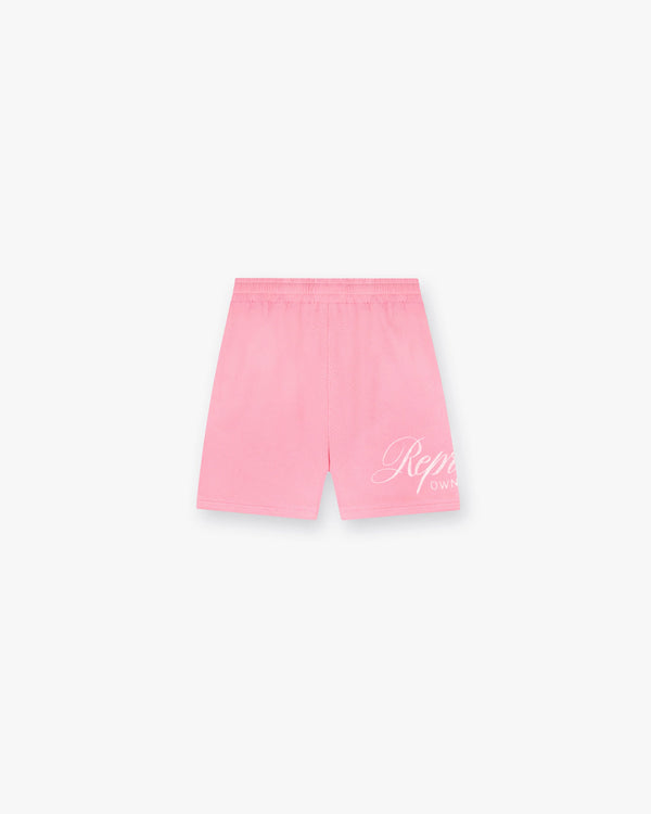 Represent Owners Club Script Mesh Shorts Pink