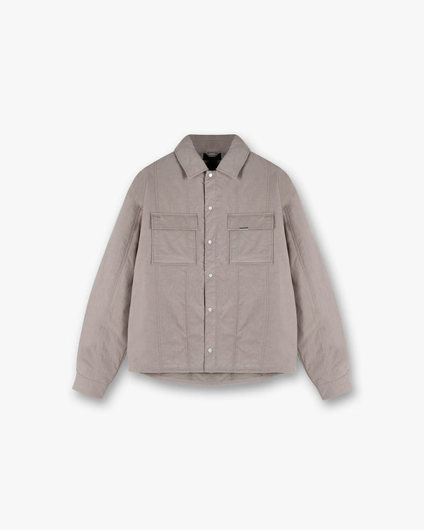 Represent Quilted Overshirt Mid Grey