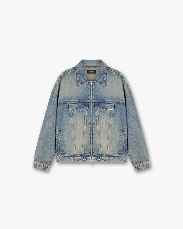 Represent R4 Denim Jacket Blue Cream Blue