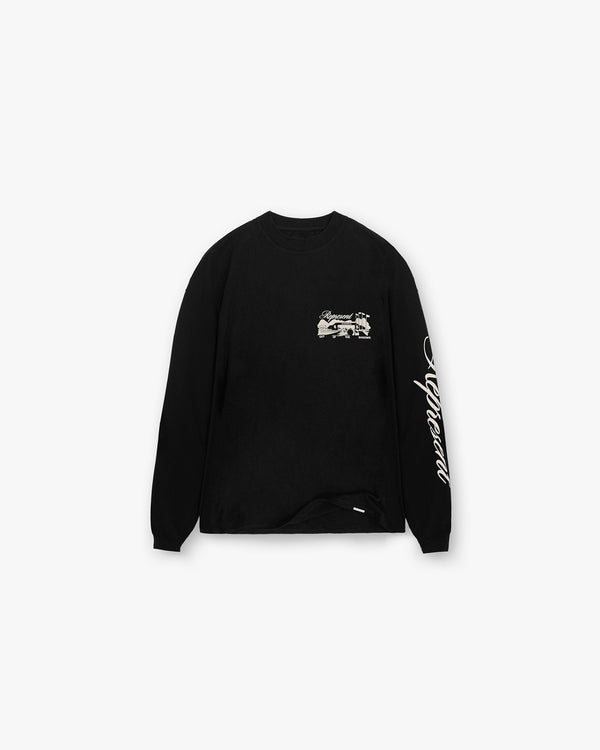 Represent Raceway Long Sleeve T-Shirt Jet Black