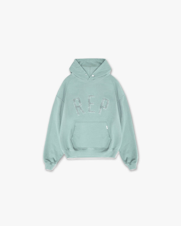 Represent Rep Applique Hoodie Forest Green