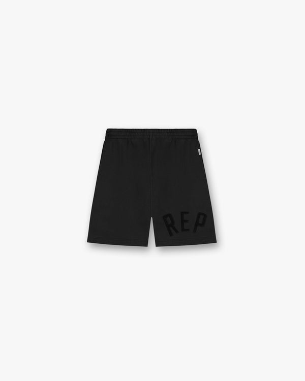 Represent Rep Applique Shorts Off Black