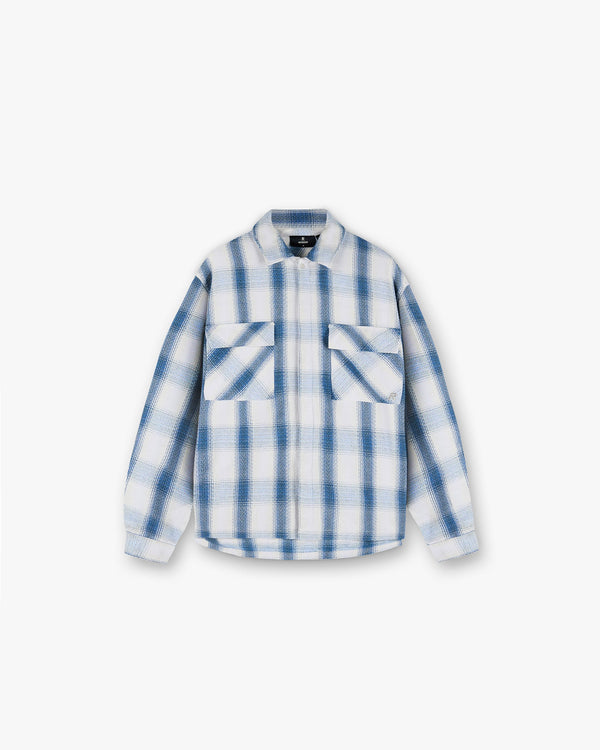 Represent Season Flannel Shirt Mid Blue