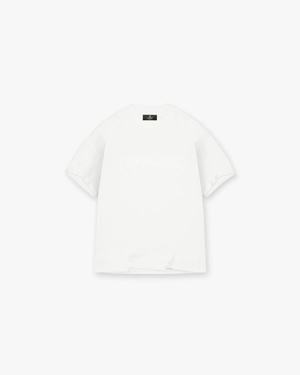 Represent Serif Logo T-Shirt Flat White