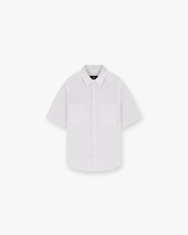 Represent Short Sleeve Pinstripe Shirt Grey