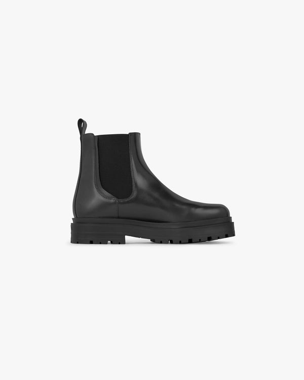 Represent Work Boot Pull Up Leather Off Black