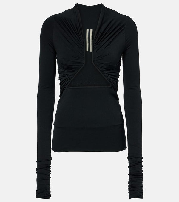 Rick Owens Cutout cupro jersey top