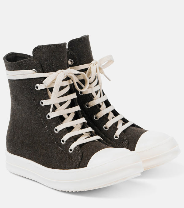 Rick Owens Felt high-top sneakers