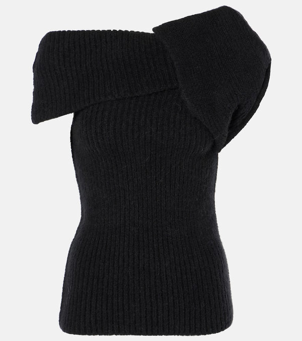 Rick Owens Porterville asymmetric wool-blend top