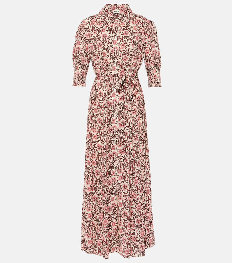 Rixo Bloom floral shirt dress