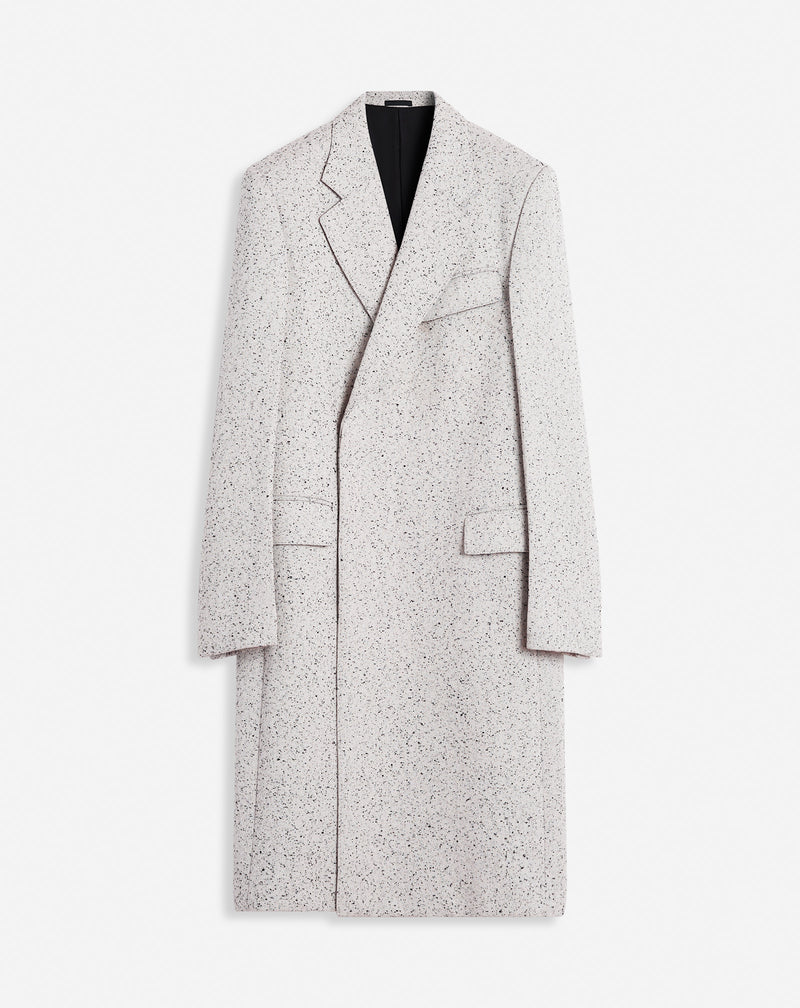 Double-breasted Tailored Coat Black/white Lanvin