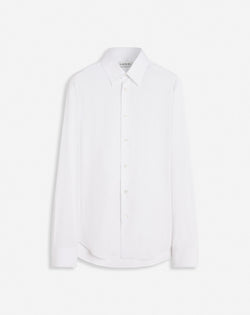 Slim Fit Shirt With Visible Buttons Optical White Lanvin