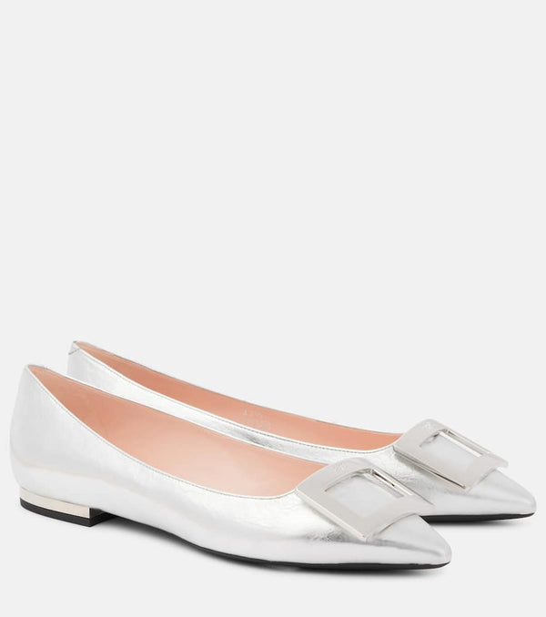 Roger Vivier Metallic leather ballet flats