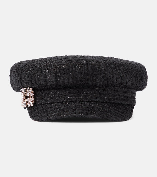 Roger Vivier Tweed newsboy cap