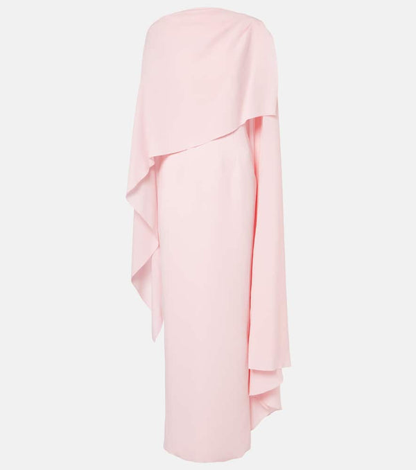 Roksanda Demetria caped crêpe maxi dress