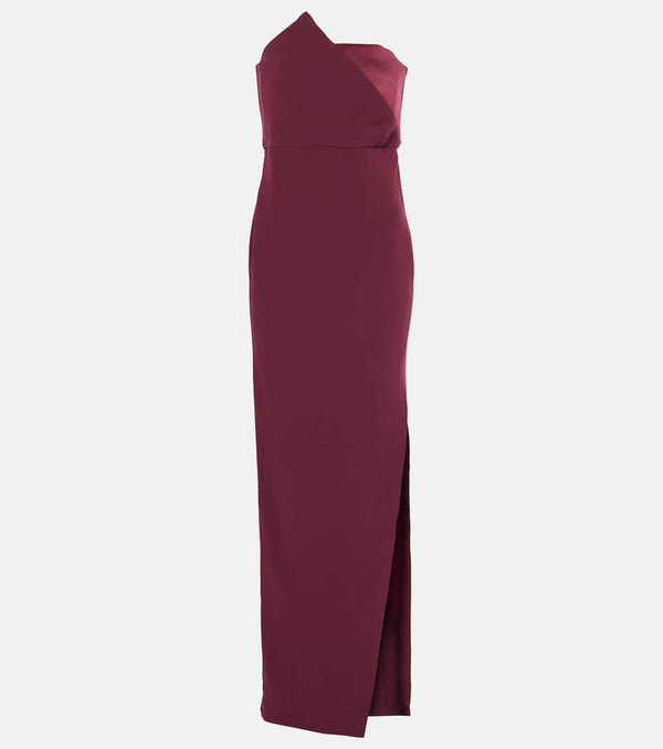 Roland Mouret Asymmetric satin crêpe gown