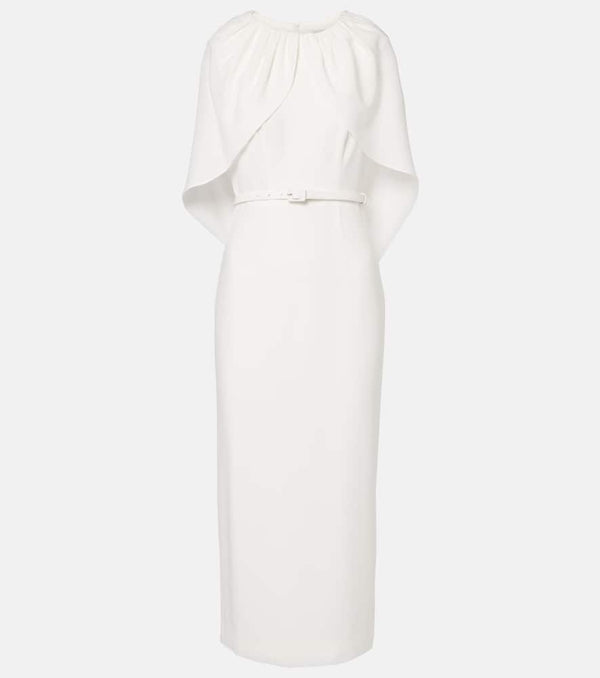 Roland Mouret Caped satin crêpe midi dress