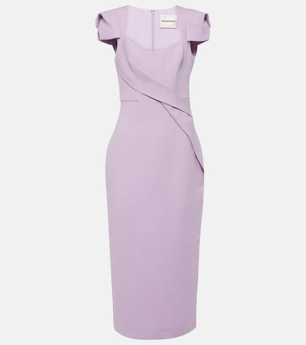 Roland Mouret Draped wool and silk midi dress