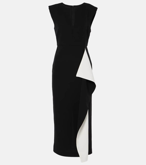 Roland Mouret Ruffed cady midi dress