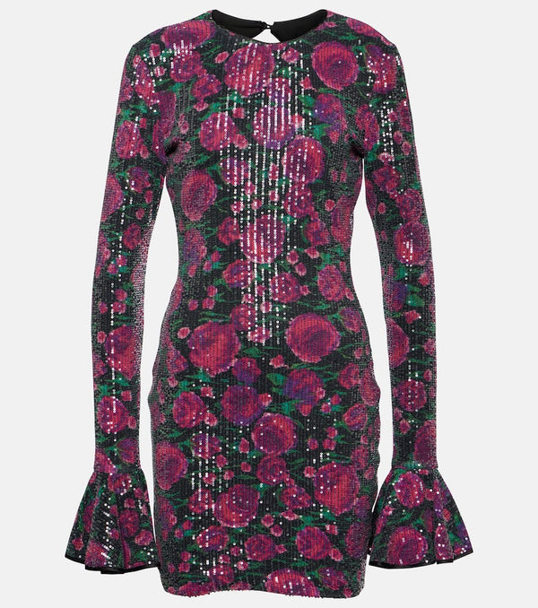 Rotate Floral sequined minidress