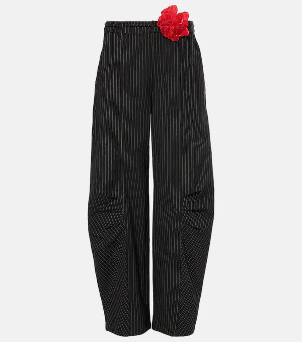 Rotate Pinstripe wide-leg pants