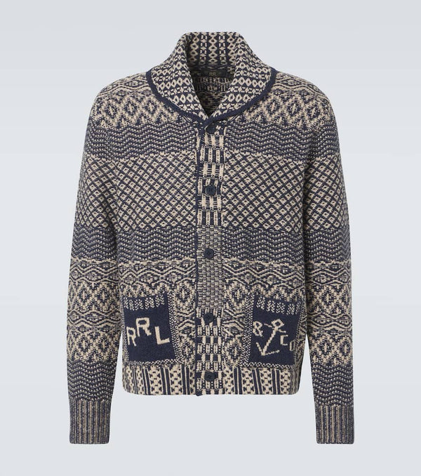 RRL Cotton, linen and wool cardigan