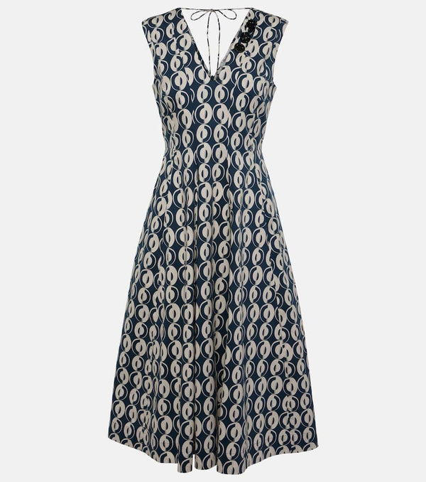 S Max Mara Ovidio cotton-blend poplin midi dress