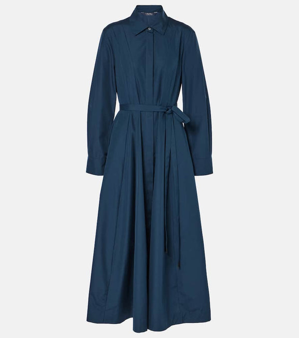 S Max Mara Patty pleated cotton midi dress