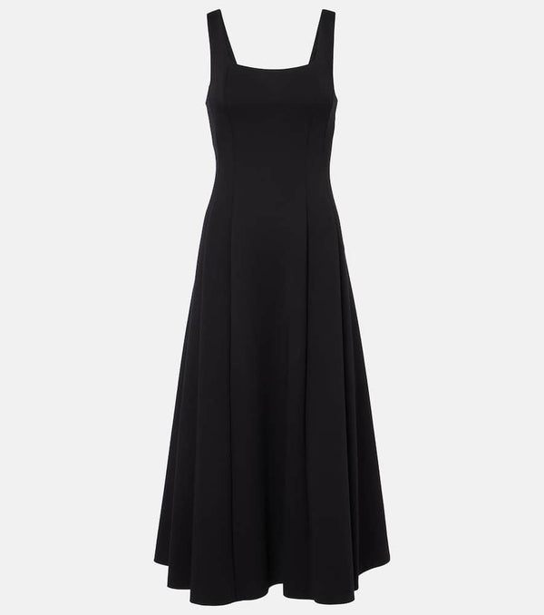 S Max Mara Platani pleated cotton-blend midi dress