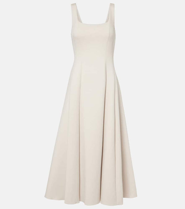 S Max Mara Platani pleated cotton-blend midi dress