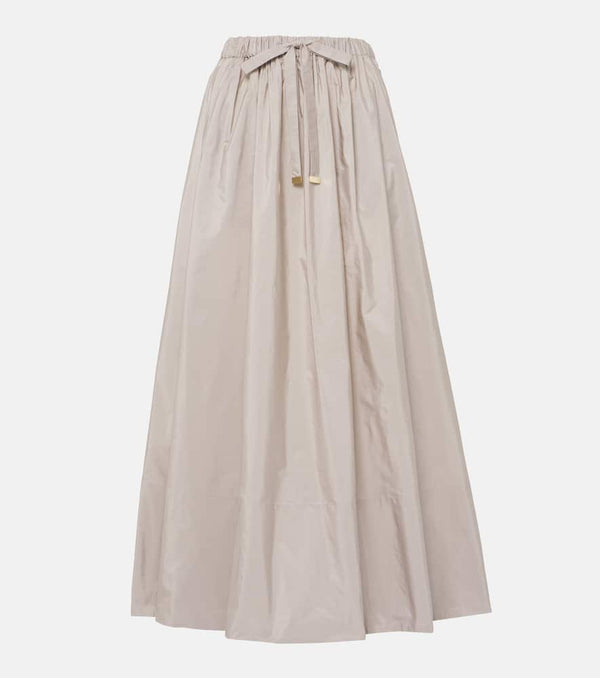 S Max Mara Pleated taffeta maxi skirt