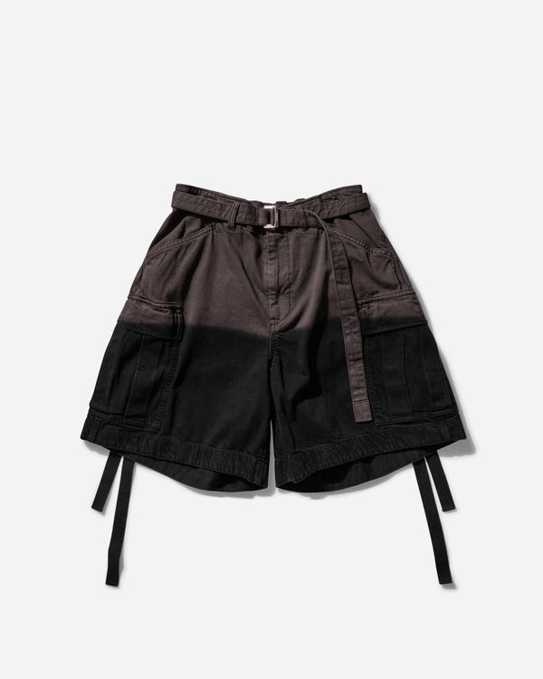 sacai Garment Dye Shorts Black