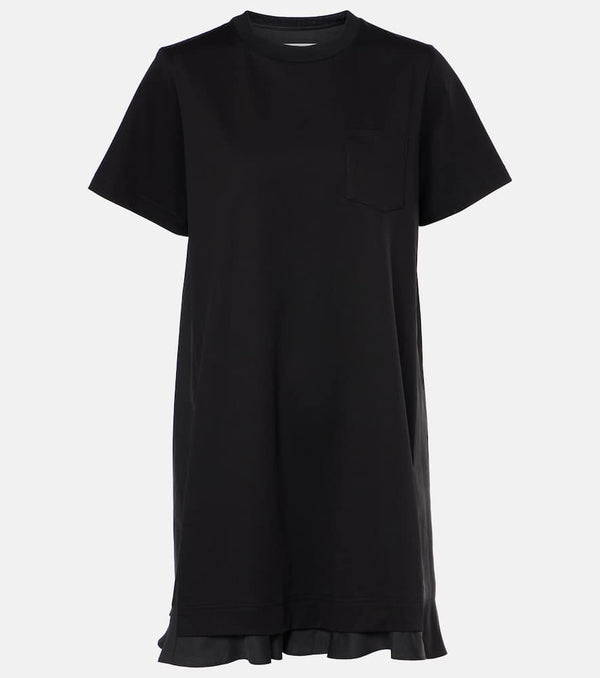 Sacai Layered cotton T-shirt dress