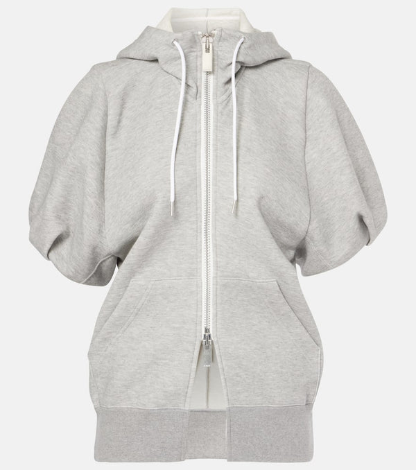 Sacai Sponge jersey zip-up hoodie