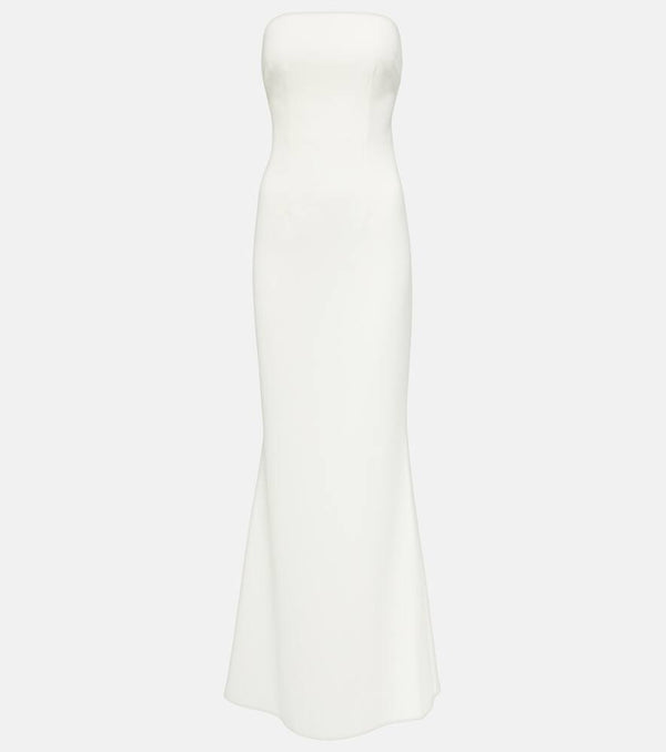 Safiyaa Bridal strapless crêpe gown