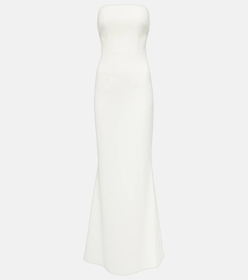 Safiyaa Bridal strapless crêpe gown