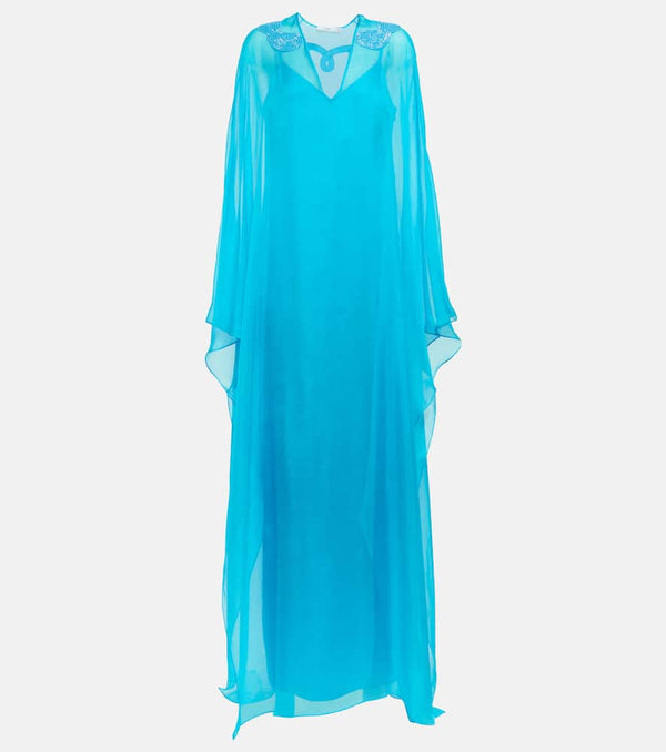 Safiyaa Embellished silk chiffon kaftan